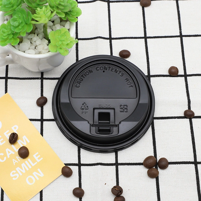 Custom Printed Biodegradable Paper Cup Plastic Lid