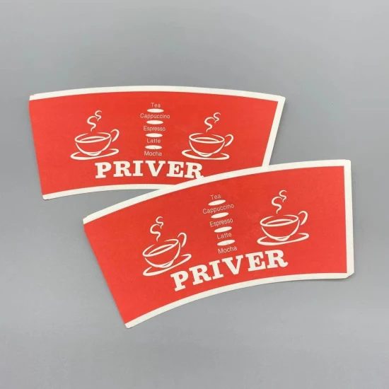 Самые дешевые подносы для чашек с печатью логотипа на заказ из бумаги с полиэтиленовым покрытием