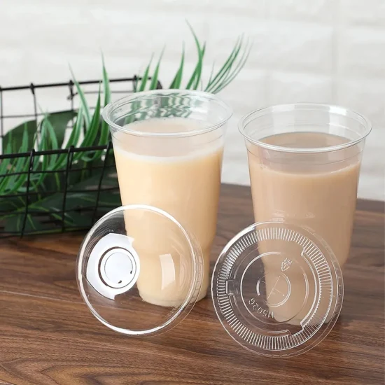Экологичные 100% биоразлагаемые компостируемые PLA кукурузные крахмалы прозрачные одноразовые пластиковые чашки для смузи, кофе, холодных напитков, оптовая продажа