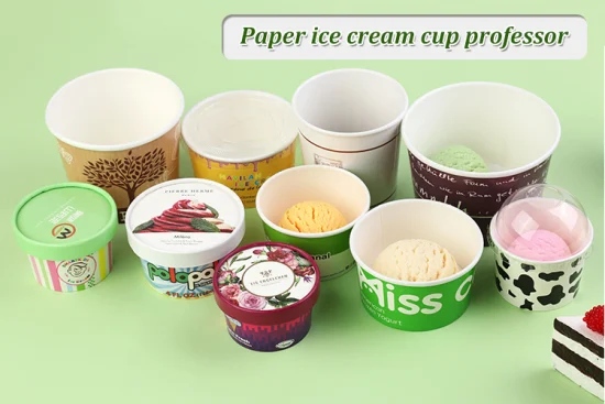 Фабрика по лучшей цене, индивидуальная упаковка стаканчиков для мороженого, контейнер для ванн, одноразовые бумажные стаканчики для мороженого