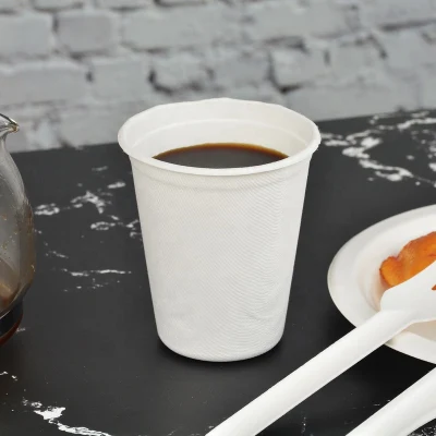 Компостируемые одноразовые бумажные стаканчики для кофе с одинарными двойными стенками, изготовленные из изготовленной на заказ мякоти сахарного тростника, упаковочный стаканчик, кофейный стаканчик из багассы