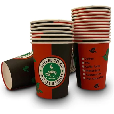 Компостируемые одноразовые бумажные стаканчики с двойными стенками и кофейными чашками с индивидуальной печатью