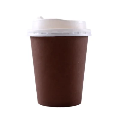 Компостируемая кофейная чашка из PLA-бумаги, оптовая продажа, рекламные цены, одноразовые стаканчики для напитков, одноразовые кофейные чашки с печатью на заказ, двойные стенки