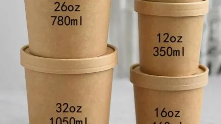 Sunkea Food Packaging Одноразовые бумажные стаканчики для супа на вынос