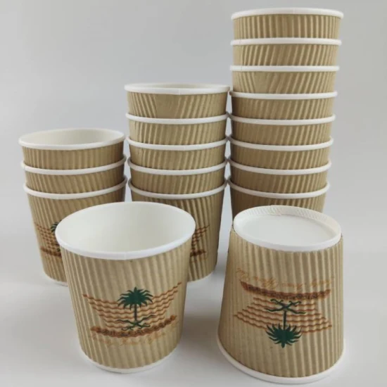 Экологичные 100% компостируемые одноразовые бумажные стаканчики с двойными стенками из PLA для горячего кофе и чая оптом