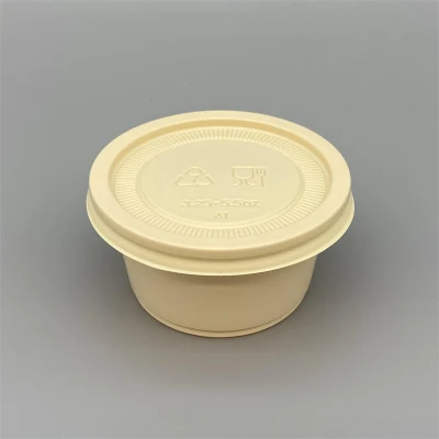 Индивидуальная печать логотипа, круглая чашка для мороженого на 2 унции/4 унции, биоразлагаемая одноразовая чашка для супа
